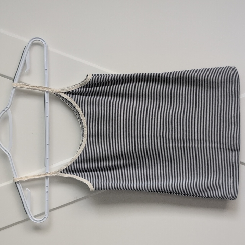 John Galt / Brandy Melville Striped Black and White Tank Top